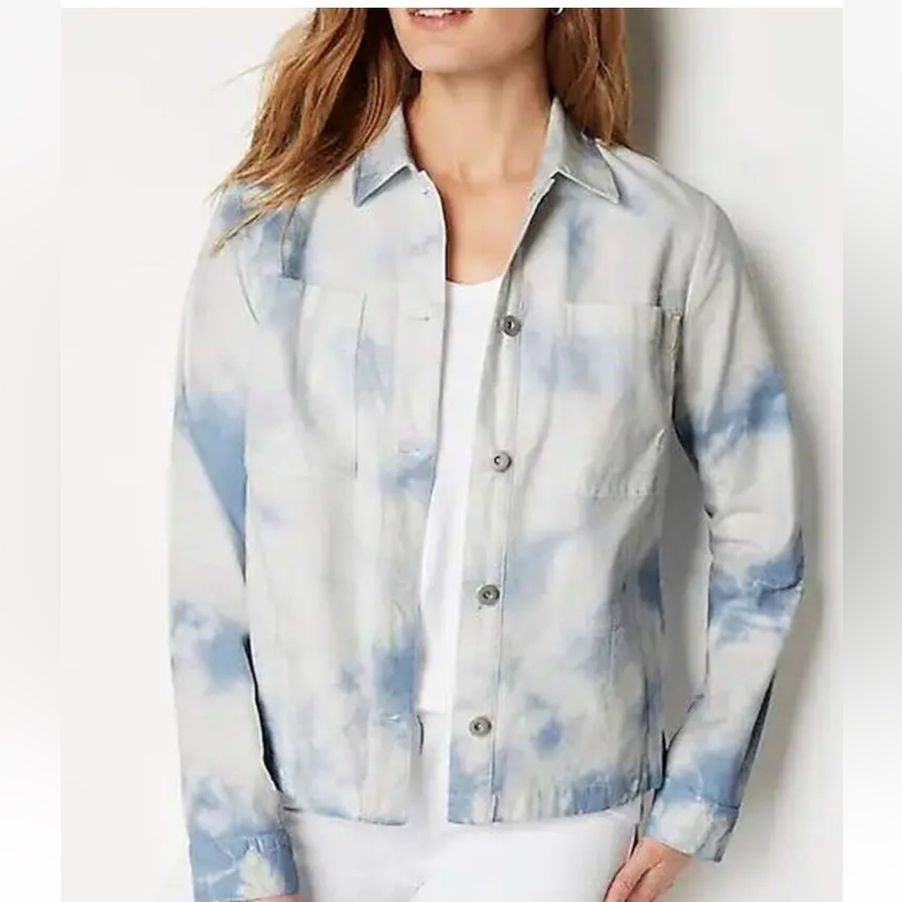 J.Jill Tie Dye Canvas Painter Jacket